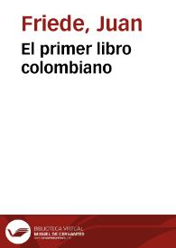 El primer libro colombiano