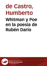 Whitman y Poe en la poesía de  Rubén Darío