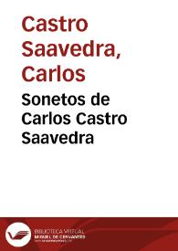 Sonetos de Carlos Castro Saavedra