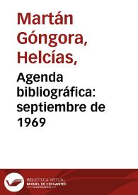 Agenda bibliográfica: septiembre de 1969