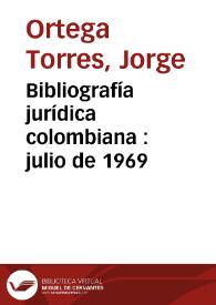 Bibliografía jurídica colombiana : julio de 1969