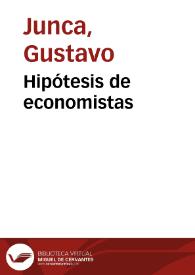 Hipótesis de economistas
