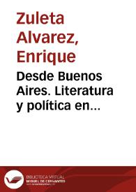 Desde Buenos Aires. Literatura y política en Hispanoamérica: a propósito del último libro de Pabón Núñez