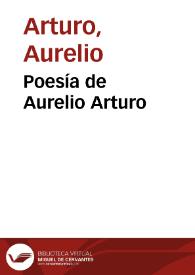 Poesía de Aurelio Arturo