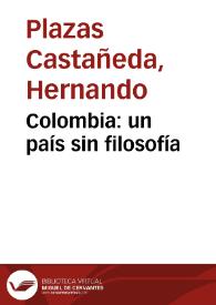 Colombia: un país sin filosofía