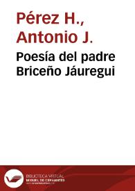 Poesía del padre Briceño Jáuregui