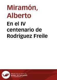 En el IV centenario de Rodríguez Freile