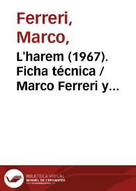 L'harem (1967). Ficha técnica 