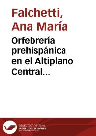 Orfebrería prehispánica en el Altiplano Central colombiano