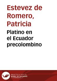 Platino en el Ecuador precolombino