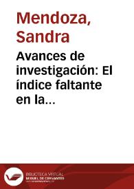 Avances de investigación: El índice faltante en la orfebrería prehispánica de Colombia de José Pérez de Barradas / Fé de erratas