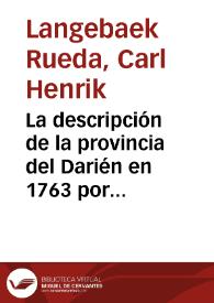La descripción de la provincia del Darién en 1763 por Antonio de Arévalo