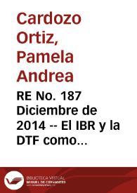 RE No. 187 Diciembre  de 2014 -- El IBR y la DTF como indicadores de referencia