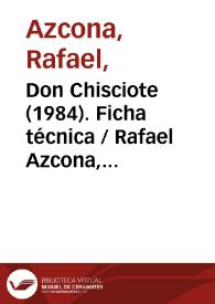 Don Chisciote (1984). Ficha técnica