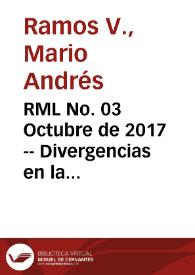 RML No. 03 Octubre de 2017 -- Divergencias en la dinámica del empleo total nacional versus las veintitrés ciudades principales y algunas...