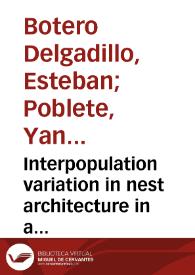 Interpopulation variation in nest architecture in a secondary cavity-nesting bird suggests site-specific strategies to cope with heat loss and humidity