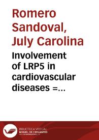 Involvement of LRP5 in cardiovascular diseases = Implicación de LRP5 en la enfermedad cardiovascular