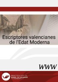 Escriptores valencianes de l'Edat Moderna