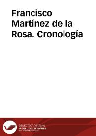 Francisco Martínez de la Rosa. Cronología