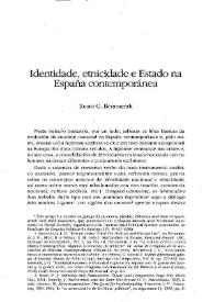 Identidade, etnicidade e Estado na España contemporánea