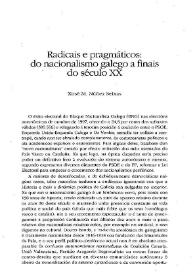  Radicais e pragmáticos: do nacionalismo galego a finais do século XX