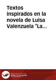 Textos críticos inspirados en la novela de Luisa Valenzuela 