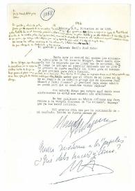 Carta de Manuel Altolaguirre a Camilo José Cela. México, 26 de noviembre de 1958