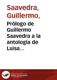 Prólogo de Guillermo Saavedra a la antología de Luisa Valenzuela  
