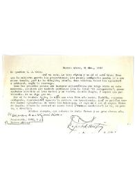 Carta de Rafael Alberti a Camilo José Cela. Buenos Aires, 20 de noviembre de 1962
