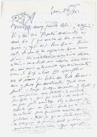 Carta de Rafael Alberti a Camilo José Cela. París, 24 de septiembre de 1963
