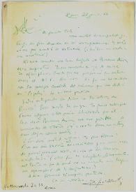 Carta de Rafael Alberti a Camilo José Cela. Roma, 28 de junio de 1964

