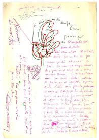 Carta de Rafael Alberti a Camilo José Cela. Roma, 20 de noviembre de 1965
