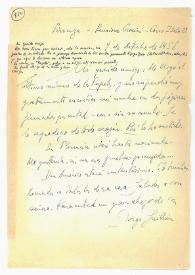 Carta de Jorge Guillén a Camilo José Cela. Firenze, 9 de octubre de 1958
