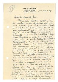 Carta de Max Aub a Camilo José Cela. Melton Mowbray, 1 de enero de 1959