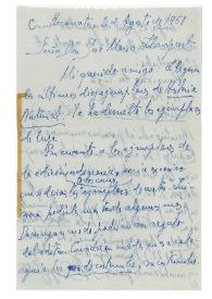 Carta de Jorge Guillén a José María Llompart. Recanati, 3 de agosto de 1960
