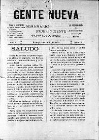 Gente Nueva : Semanario independiente (Elche)

. Año I, núm. 1, 21 de junio de 1903