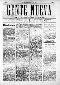 Gente Nueva : Semanario independiente (Elche)

. Año I, núm. 8, 9 de agosto de 1903