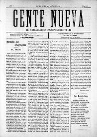 Gente Nueva : Semanario independiente (Elche)

. Año I, núm. 10, 23 de agosto de 1903