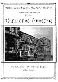 Canciones Nuestras : colección del cincuentenario 1888-1938