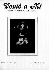 Venid a Mí : revista de piedad y acción social. Núm. 68, 25 de diciembre de 1921