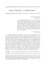 Manuel Machado y el Modernismo