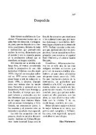 Cuadernos Hispanoamericanos, núm. 679 (enero 2007). Despedida