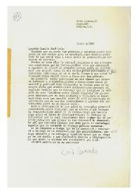 Carta de Luis Cernuda a Camilo José Cela. México, 6 de junio de 1958
