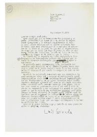 Carta de Luis Cernuda a Camilo José Cela. México, 27 de septiembre de 1958
