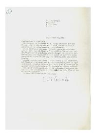 Carta de Luis Cernuda a Camilo José Cela. México, 30 de septiembre de 1958
