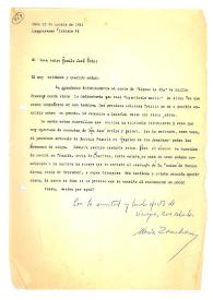 Carta de María Zambrano a Camilo José Cela. Roma, 22 de agosto de 1962
