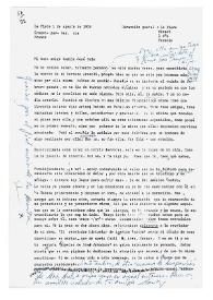 Carta de María Zambrano a Camilo José Cela. Crozet-par-Gex, Francia, 1 de agosto de 1972

