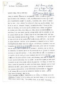 Carta de María Zambrano a Camilo José Cela. Crozet-par-Gex, Francia, 4 de febrero de 1974
