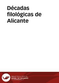 Décadas filológicas de Alicante