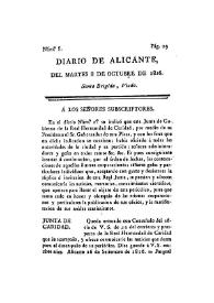 Diario de Alicante . Núm. 8, 8 de octubre de 1816
